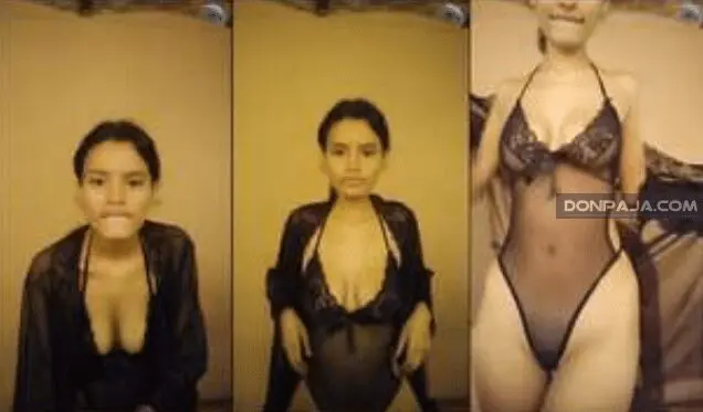 morrita mexicana luciendo lenceria sexy de su hermana mayor