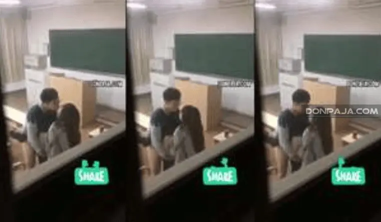 Encuentra a sus compañeros de la prepa cogiendo dentro del salon y los graba