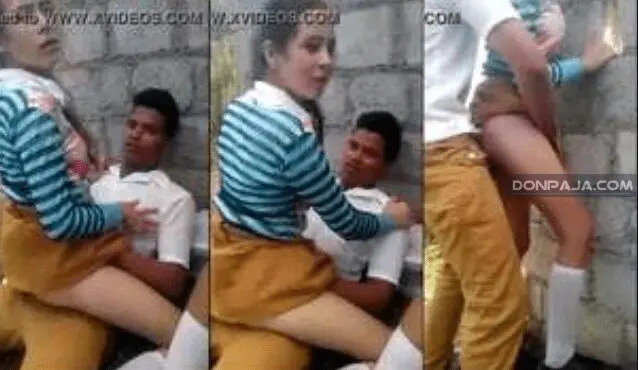 alumnos de prepa se dejan grabar por sus compañeros mientras cogen