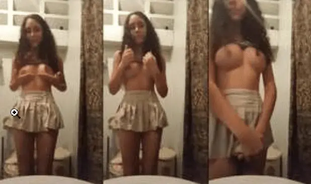 Mira que deliciosas tetas tiene la jovencita y despues enseña las nalgas