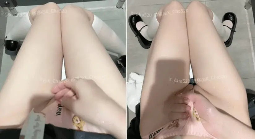 la morrita colegiala se graba en el baño del colegio mostrando su panochita