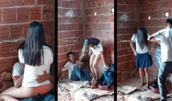 encuentran a jovenes estudiantes cogiendo en casa abandonada