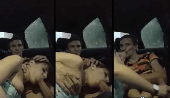 la novia cachonda quiere leche caliente en el carro