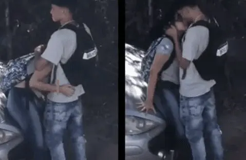 graba a su hija chupandosela al novio afuera de su casa