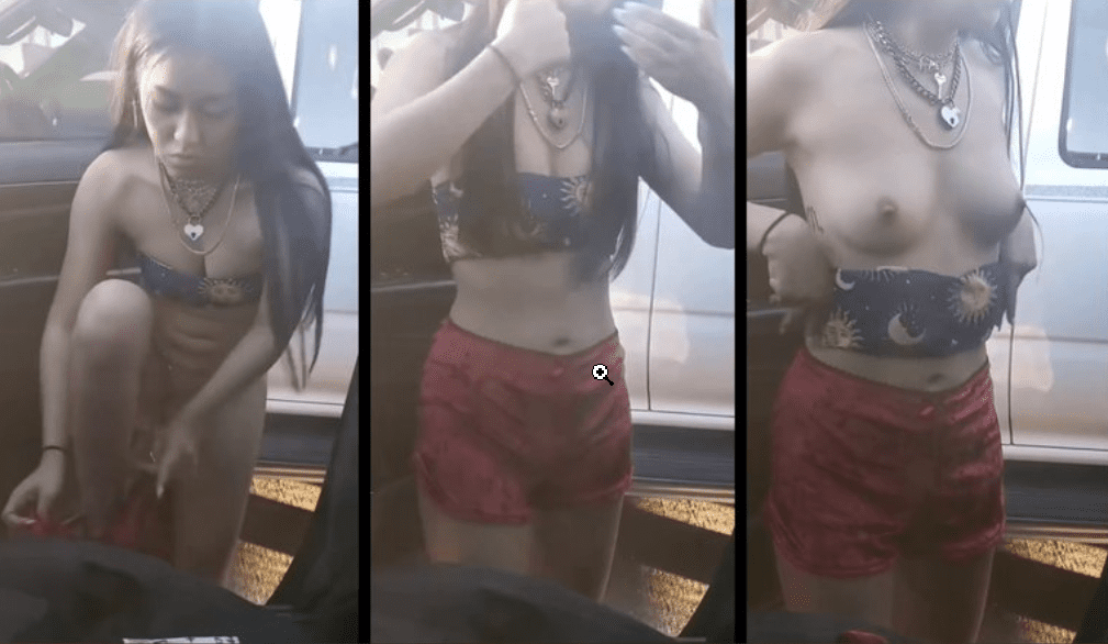 La colegiala se anima a sacarse las bragas ante su hombre