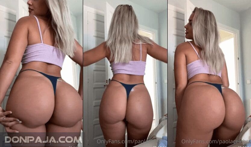 paolacelebtv modelando tremenda tanga