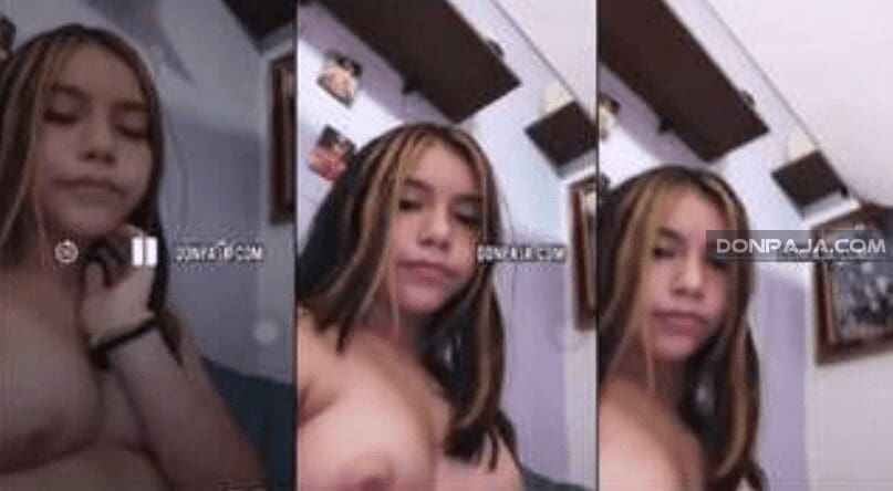 deliciosa chavita caliente le enseña las tetas a sus compañeros de la prepa