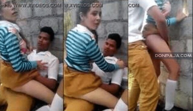 alumnos de prepa se dejan grabar por sus compañeros mientras cogen