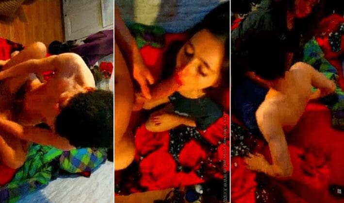 pareja de jovenes adolescentes se graban cogiendo como locos y la jovencita gime rico