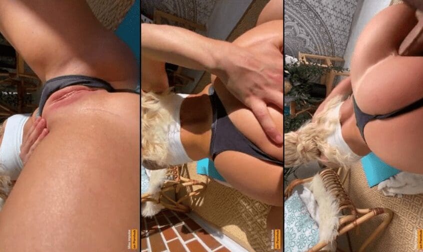 haciendo un anal a una rubia culona cachonda