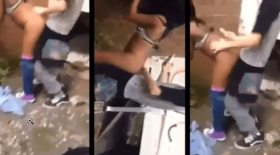 Cogiendo a una colegiala mientras sus panas graban